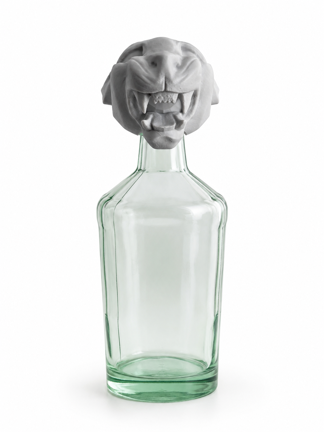 Figura de felino en tapa de botella — diseño personalizado